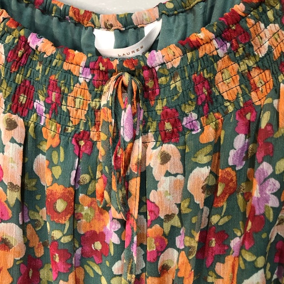 Lauren Conrad Floral Long Sleeve Top NWT - Picture 3 of 7